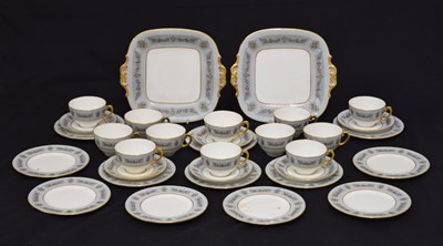 Lot 447 - Coalport part tea set, having floral swag decoration