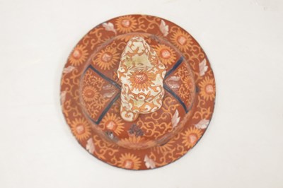Lot 472 - Large Japanese Imari jar and cover with Dog of Fo finial