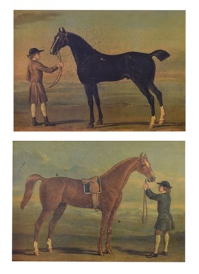 Lot 547 - Pair of reproduction prints of horses and jockeys