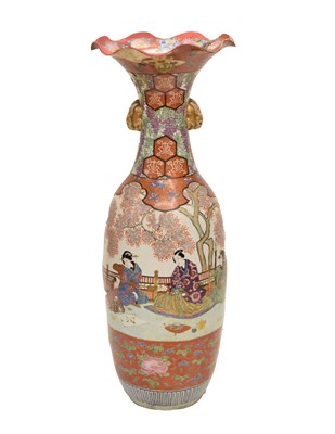 Lot 473 - Large Japanese Meiji floor standing vase