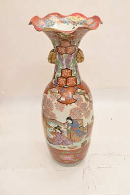 Lot 473 - Large Japanese Meiji floor standing vase