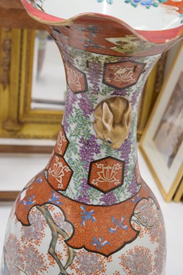 Lot 473 - Large Japanese Meiji floor standing vase