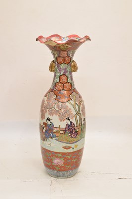 Lot 473 - Large Japanese Meiji floor standing vase