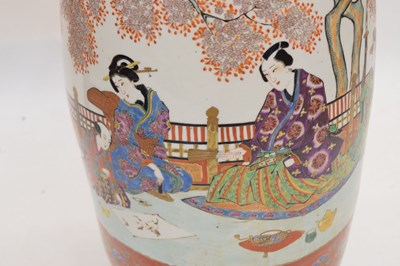 Lot 473 - Large Japanese Meiji floor standing vase