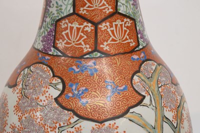 Lot 473 - Large Japanese Meiji floor standing vase