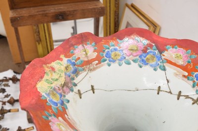 Lot 473 - Large Japanese Meiji floor standing vase