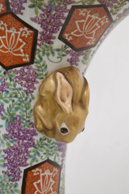 Lot 473 - Large Japanese Meiji floor standing vase