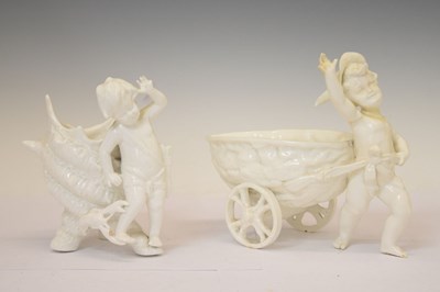 Lot 508 - Henri Ardant & Cie - Pair of French cherub centrepieces