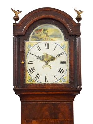 Lot 582 - Early 19th century mahogany cased 30-hour longcase clock