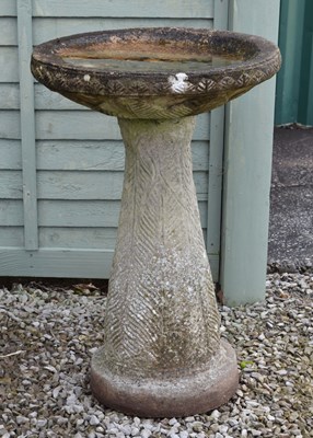 Lot 705 - Composite stone garden bird bath