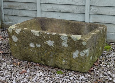 Lot 713 - Sandstone rectangular garden planter