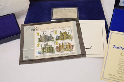 Lot 154 - Three Danbury Mint silver commemorative stamp sets