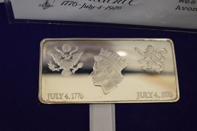 Lot 154 - Three Danbury Mint silver commemorative stamp sets