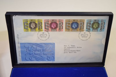 Lot 154 - Three Danbury Mint silver commemorative stamp sets