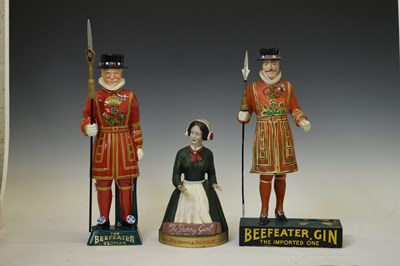 Lot 356 - Beefeater Gin advertising display stand, Carlton Ware Beefeater and Sherry Girl