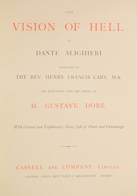 Lot 274 - Dante Alighieri - 'The Vision of Hell / The Vision of Purgatory and Paradise' - 1903