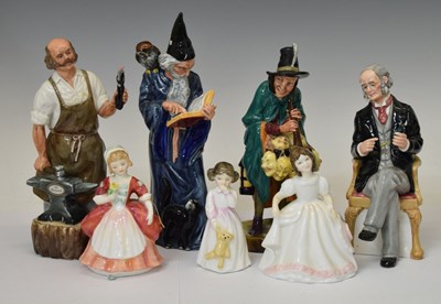 Lot 423 - Royal Doulton - Group of seven porcelain figures