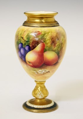 Lot 216 - Royal Worcester fruit decorated vase