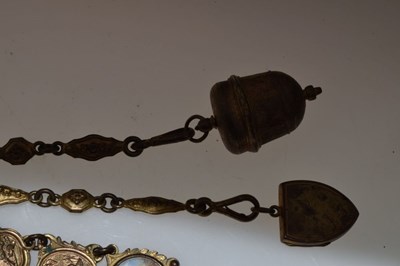 Lot 47 - French metal five suspension chatelaine