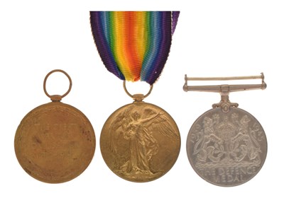 Lot 370 - Two British First World War Victory Medals and Second World War Defence