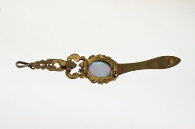 Lot 48 - French metal single suspension chatelaine