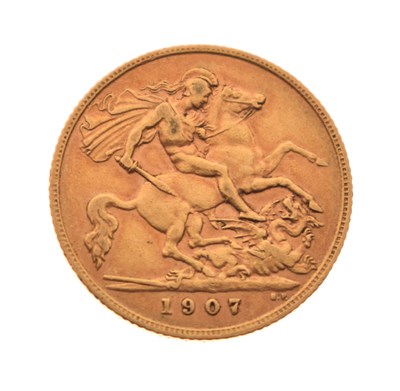 Lot 215 - Edward VII gold half sovereign, 1907