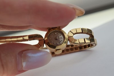 Lot 67 - Tourneau lady's 1950's diamond and sapphire set bracelet watch