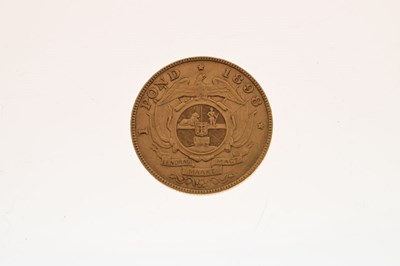 Lot 109 - South African gold 1 pond coin, 1898