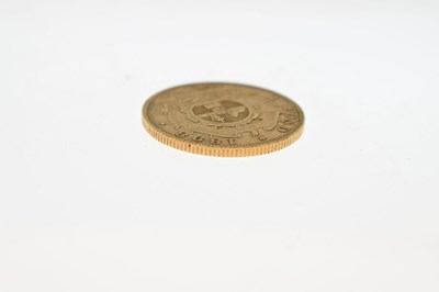 Lot 109 - South African gold 1 pond coin, 1898