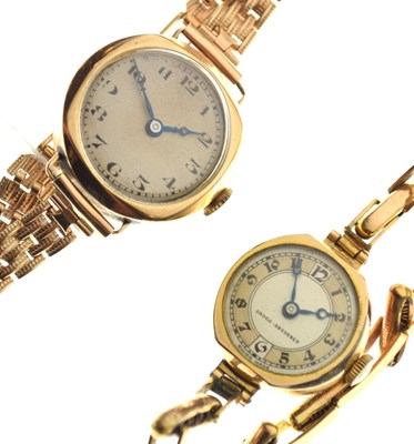 Lot 126 - Two lady's gold watches