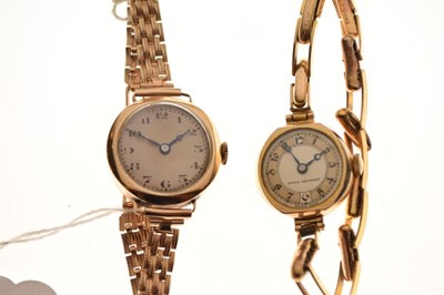 Lot 126 - Two lady's gold watches