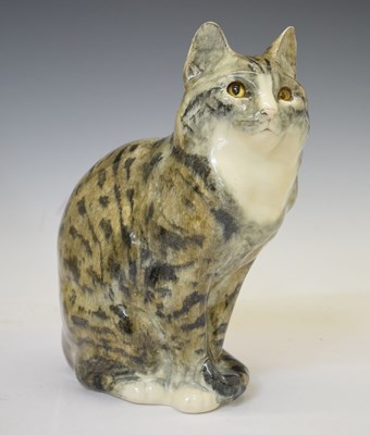 Lot 418 - Large Winstanley Tabby cat in seated pose