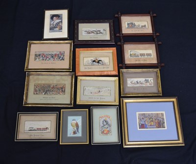 Lot 553 - Quantity of Stevengraph and other framed silk pictures