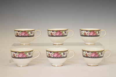 Lot 446 - Royal Doulton Centennial Rose six person tea service