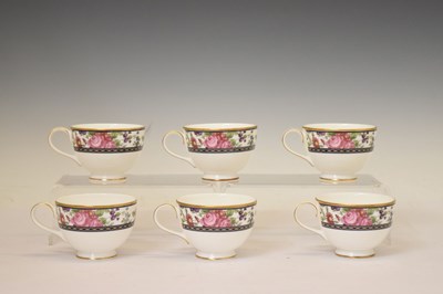 Lot 446 - Royal Doulton Centennial Rose six person tea service