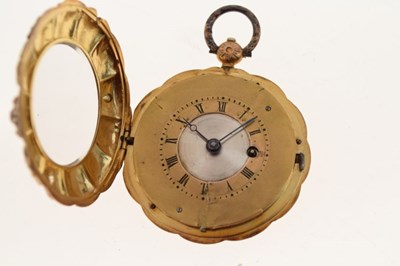 Lot 69 - Leroy & Fils - Two-colour gold and gem set pocket watch