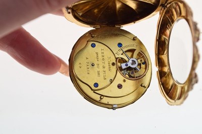Lot 69 - Leroy & Fils - Two-colour gold and gem set pocket watch