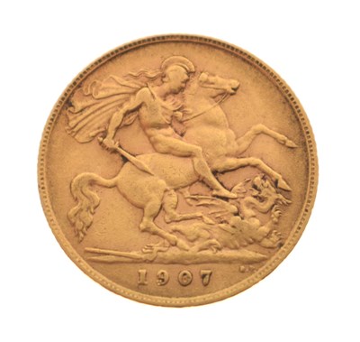 Lot 214 - Edward VII gold half sovereign, 1907