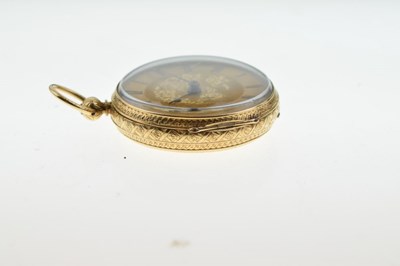 Lot 73 - Anonymous 18ct gold open faced pocket watch