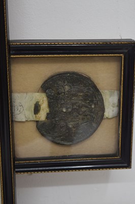 Lot 257 - George II framed indenture for the 'Manor of Wrington', Somerset