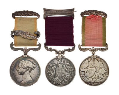 Lot Crimea Medal 1854-56, Turkish Crimea Medal and Long Service and Good Conduct Medal