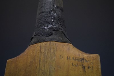 Lot 258 - Warsop / Patsy Henderson cricket bat and scrap album