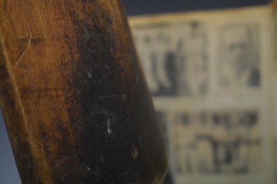 Lot 258 - Warsop / Patsy Henderson cricket bat and scrap album