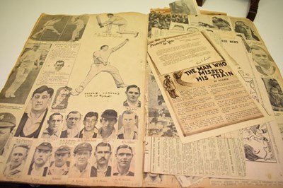 Lot 258 - Warsop / Patsy Henderson cricket bat and scrap album