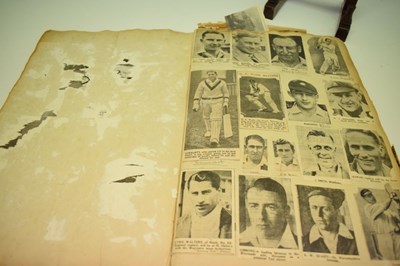 Lot 258 - Warsop / Patsy Henderson cricket bat and scrap album