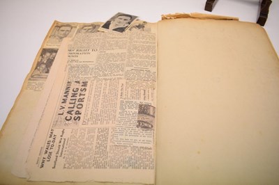 Lot 258 - Warsop / Patsy Henderson cricket bat and scrap album