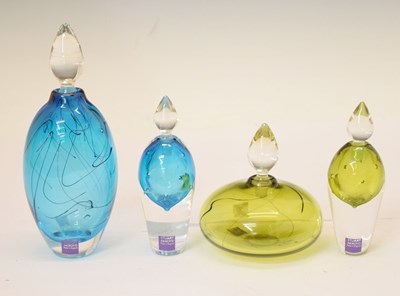 Lot 381 - Stuart Akroyd - Studio glass - Four scent bottles