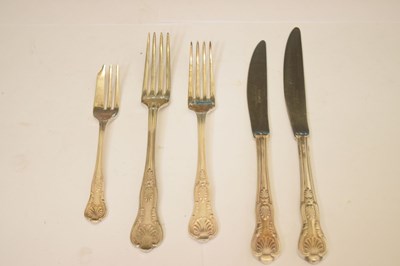 Lot 701 - Canteen of Osborne EPNS, Sheffield, Kings pattern cutlery