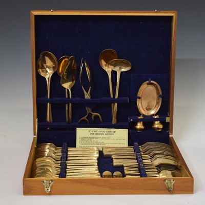 Lot 702 - Eurasco - Canteen of bronze cutlery for six persons