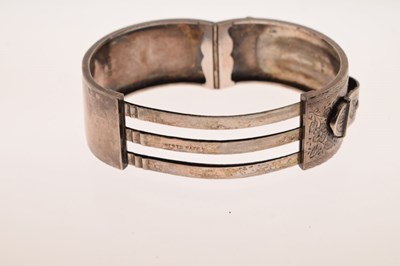 Lot 42 - Late Victorian West's Patent silver cuff bangle